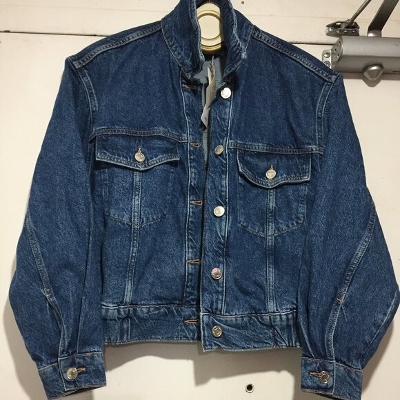 NEW MNG CROPPED DENIM JACKETS SIZE S - Picture 2 of 7
